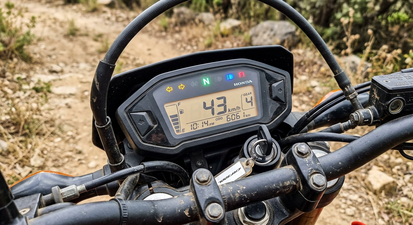 לוח שעונים דיגיטלי ופשוט של אופנוע דואל ספורט הונדה CRF300L