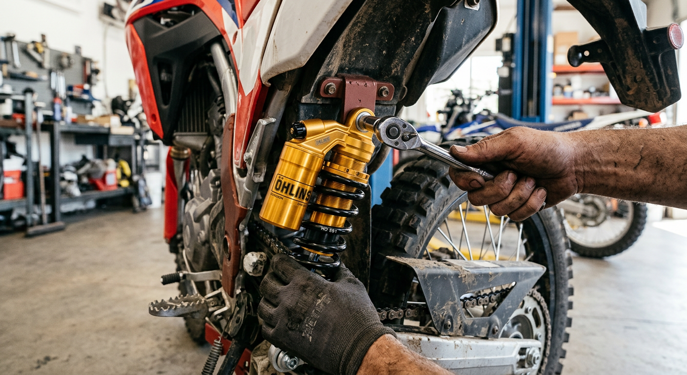 התקנת בולם אחורי משופר של YSS על הונדה CRF300L